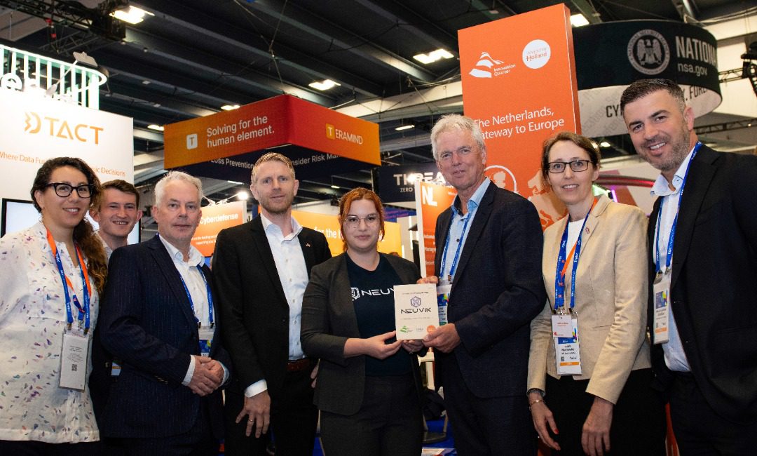 Neuvik is officially welcomed to The Hague’s cybersecurity ecosystem by InnovationQuarter, the Netherlands Foreign Investment Agency, the Municipality of The Hague and Security Delta (HSD) at RSA 2024.