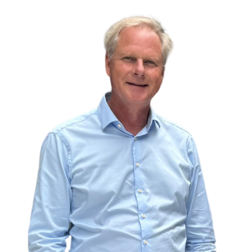 Man met lichtblauw overhemd