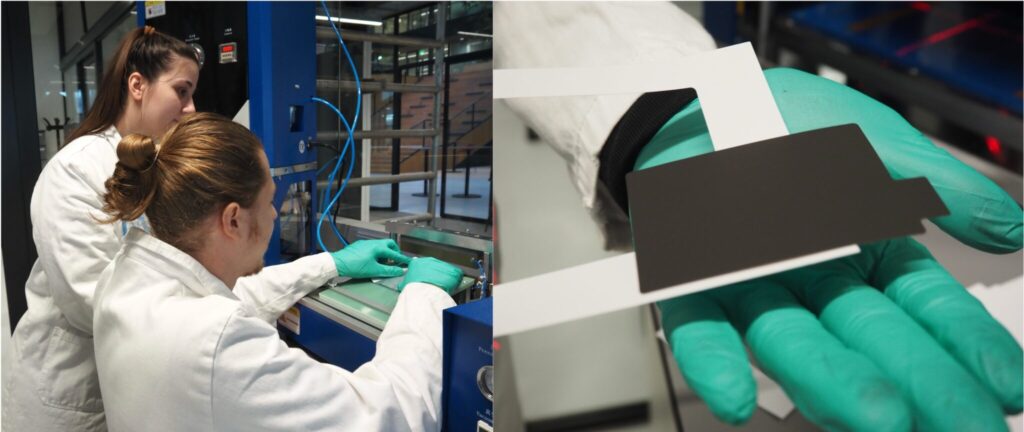 Wetenschappers in het laboratorium van CarbonX.