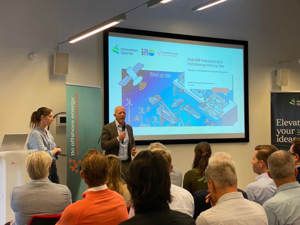 Een presentatie tijdens het 'Elevate your ideas' evenement van InnovationQuarter.