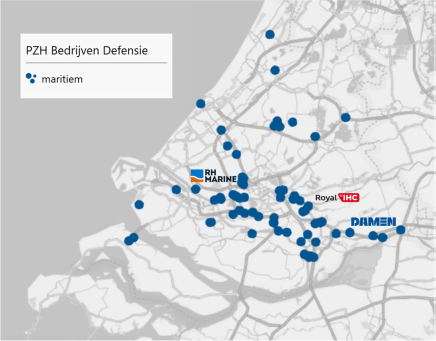 Het maritieme cluster in Zuid-Holland.