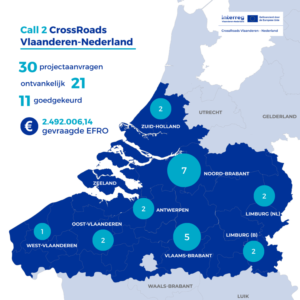 Een kaart van de Call 2 CrossRoads.