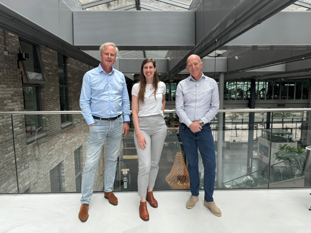 v.l.n.r. Tjerk Suurenbroek (IRO), Tessa Luijben (InnovationQuarter) en Bob Meijer (TKI).